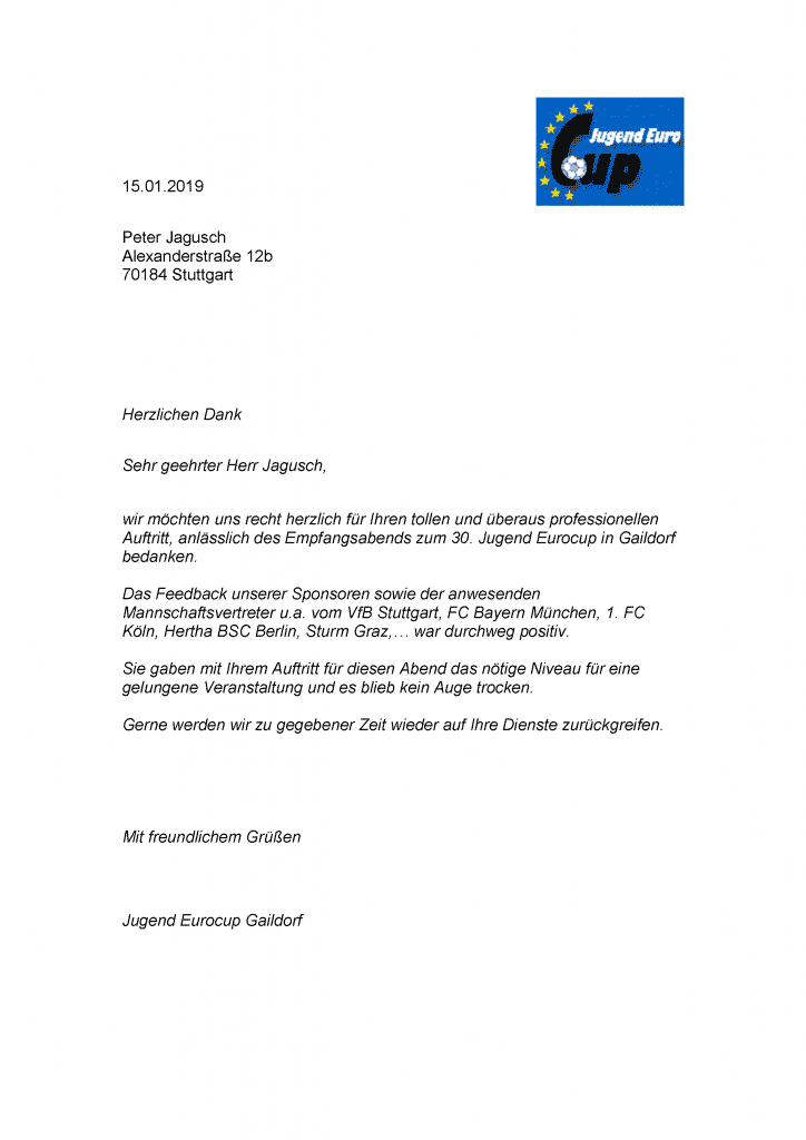 Referenz Jugend Euro Cup